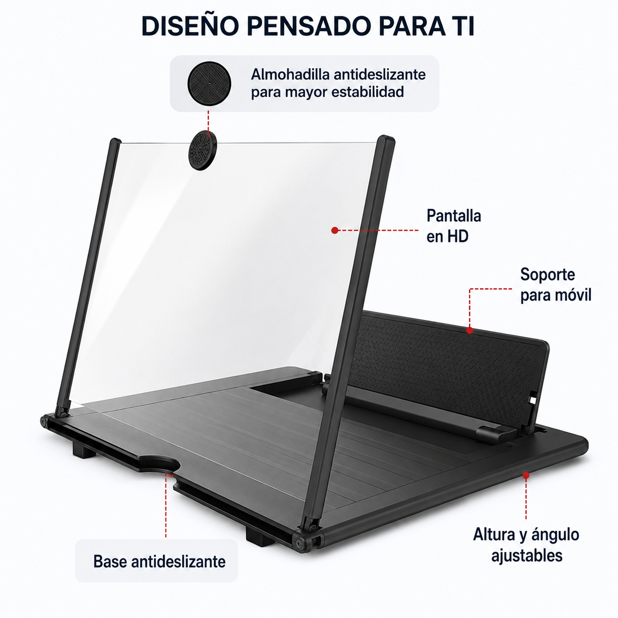 Pantalla Amplificadora HD para Móvil