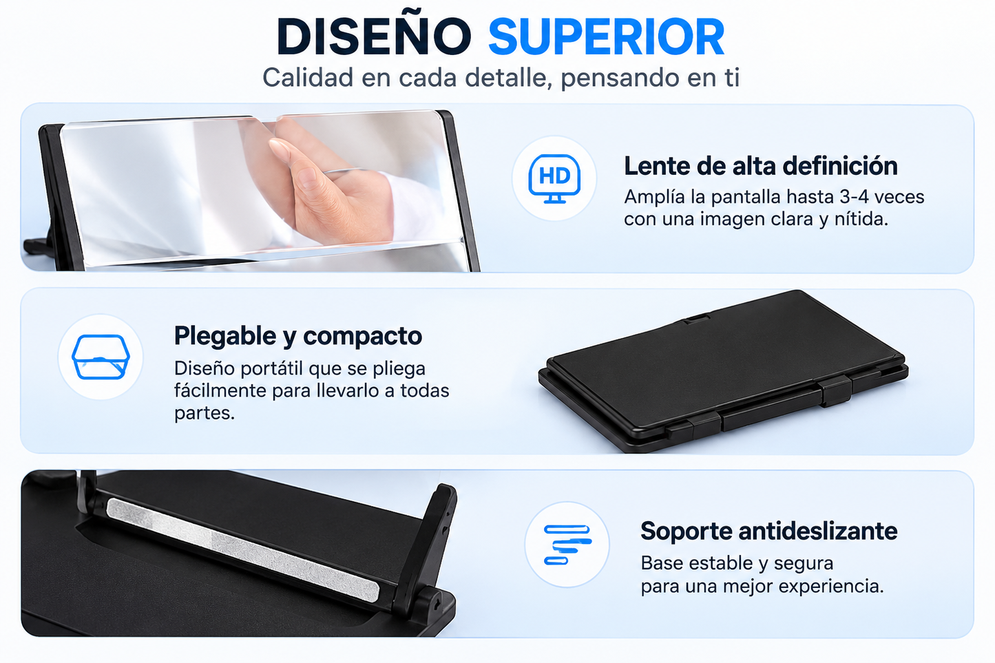 Pantalla Amplificadora HD para Móvil